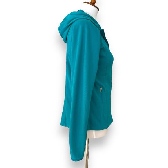 The Black Dog Teal Blue Full Zip Pique Hoodie Size Small - Picture 4 of 9